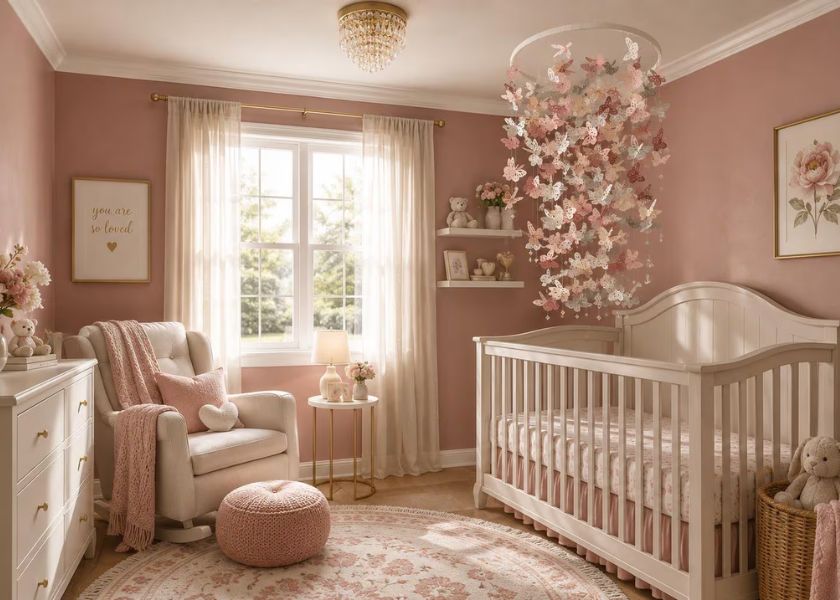 Kamar Bayi Perempuan Dusty Pink